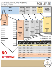 2130-2150 Highland Ave, Las Vegas, NV en alquiler Plano del sitio- Imagen 2 de 4