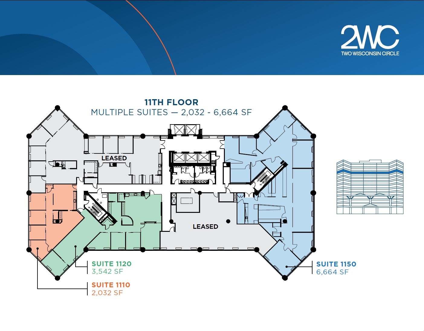 2 Wisconsin Cir, Chevy Chase, MD en alquiler Plano de la planta- Imagen 1 de 1