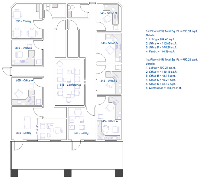 835-855 Michigan Ave, Marysville, MI en alquiler - Plano de la planta - Imagen 2 de 20