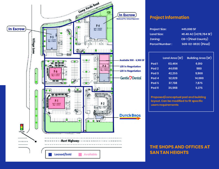 SW Hunt Hwy & Village Ln, Queen Creek, AZ en venta - Plano del sitio - Imagen 1 de 4