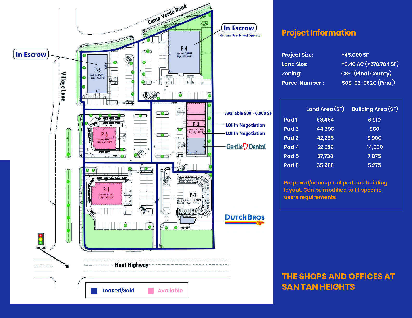 SW Hunt Hwy & Village Ln, Queen Creek, AZ en venta Plano del sitio- Imagen 1 de 5