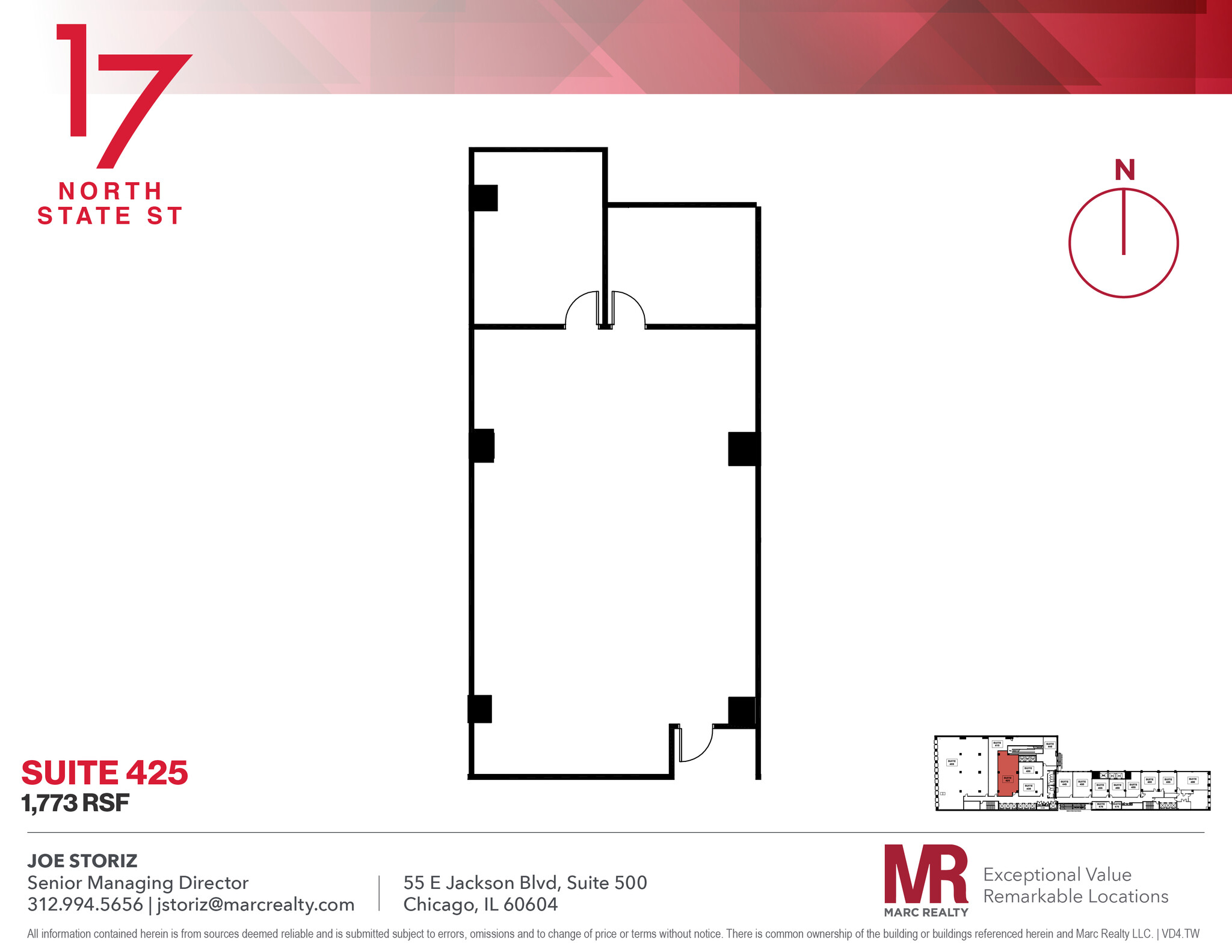 17 N State St, Chicago, IL en alquiler Plano de la planta- Imagen 1 de 4