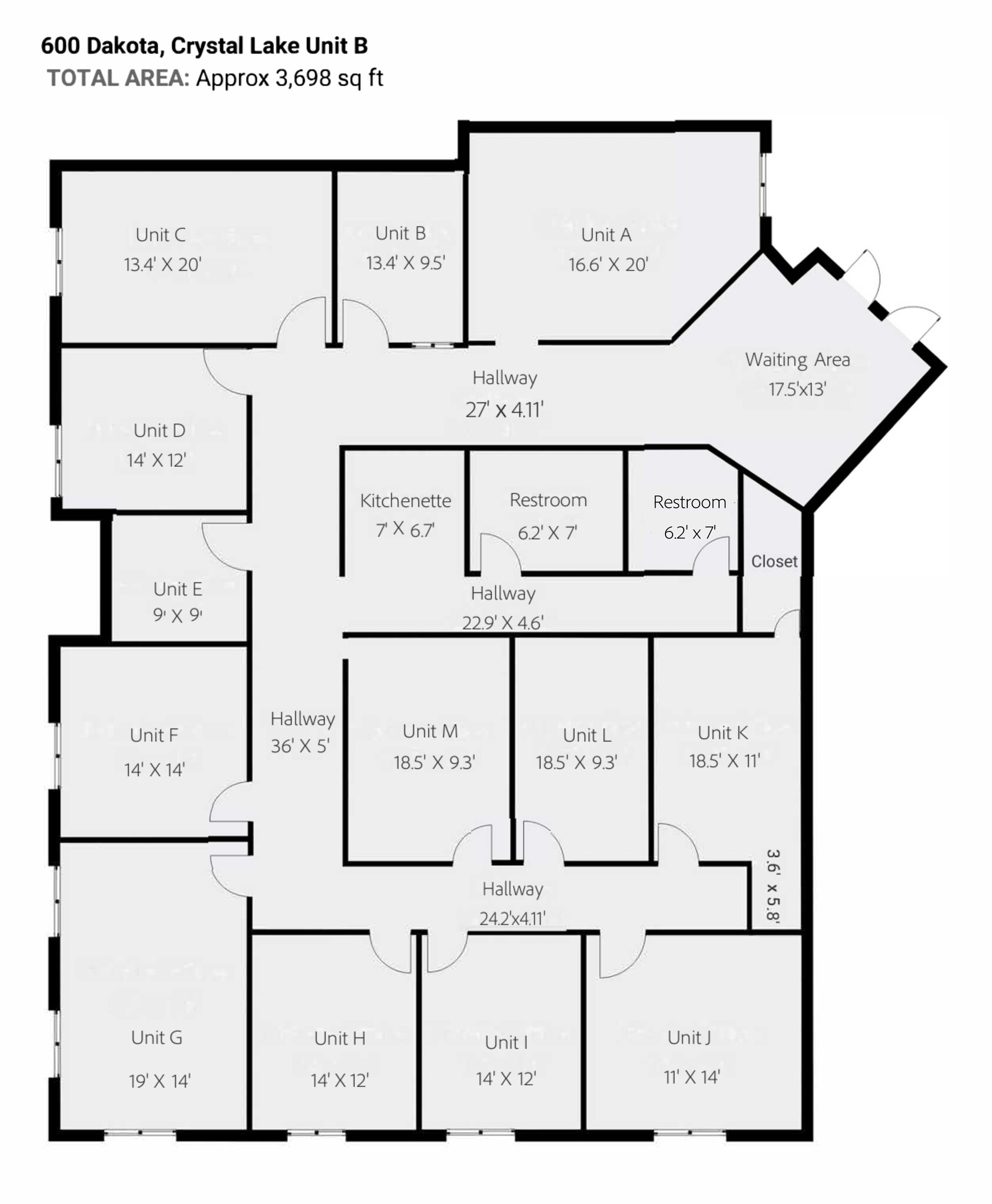 600 Dakota St, Crystal Lake, IL en alquiler Plano del sitio- Imagen 1 de 11