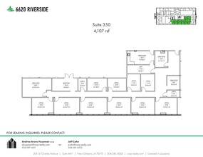 6660 Riverside Dr, Metairie, LA en alquiler Plano del sitio- Imagen 1 de 1