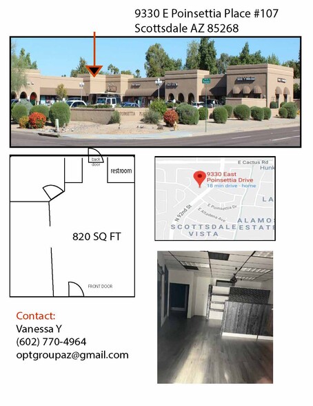 9330 E Poinsettia Dr, Scottsdale, AZ en alquiler - Plano del sitio - Imagen 3 de 3