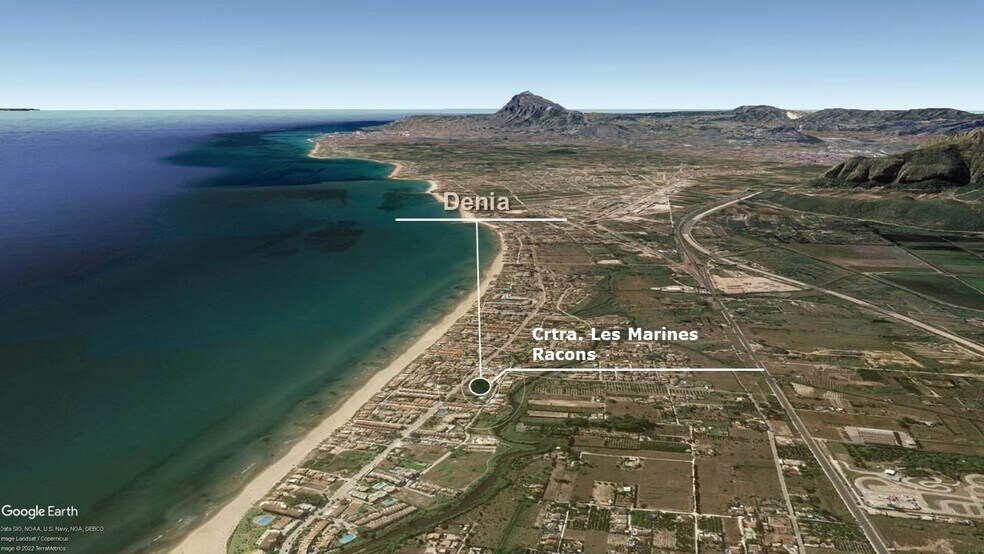 Terreno en Dénia, Alicante en venta - Vista aérea - Imagen 3 de 6