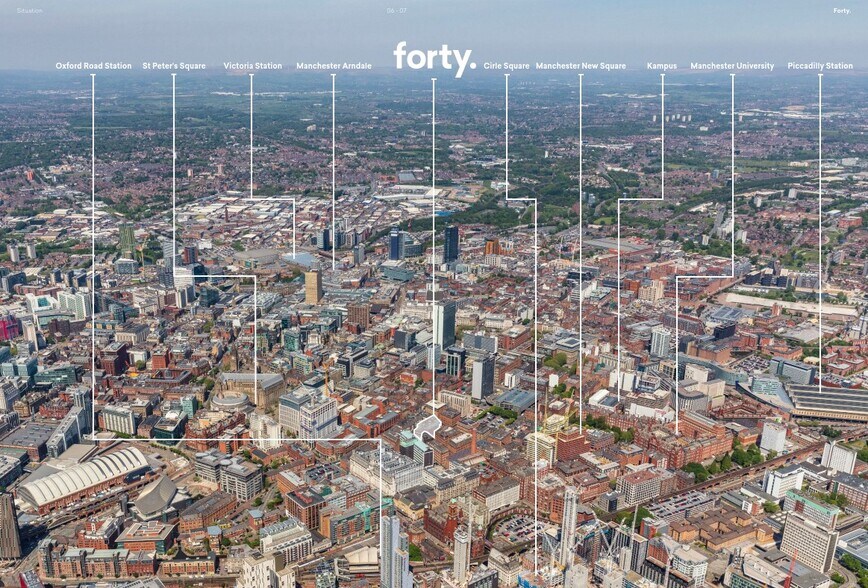 40-46 Princess St, Manchester en alquiler - Vista aérea - Imagen 2 de 3