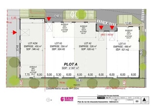 Oficina en OULLINS-PIERRE-BÉNITE en alquiler Plano de la planta- Imagen 1 de 7