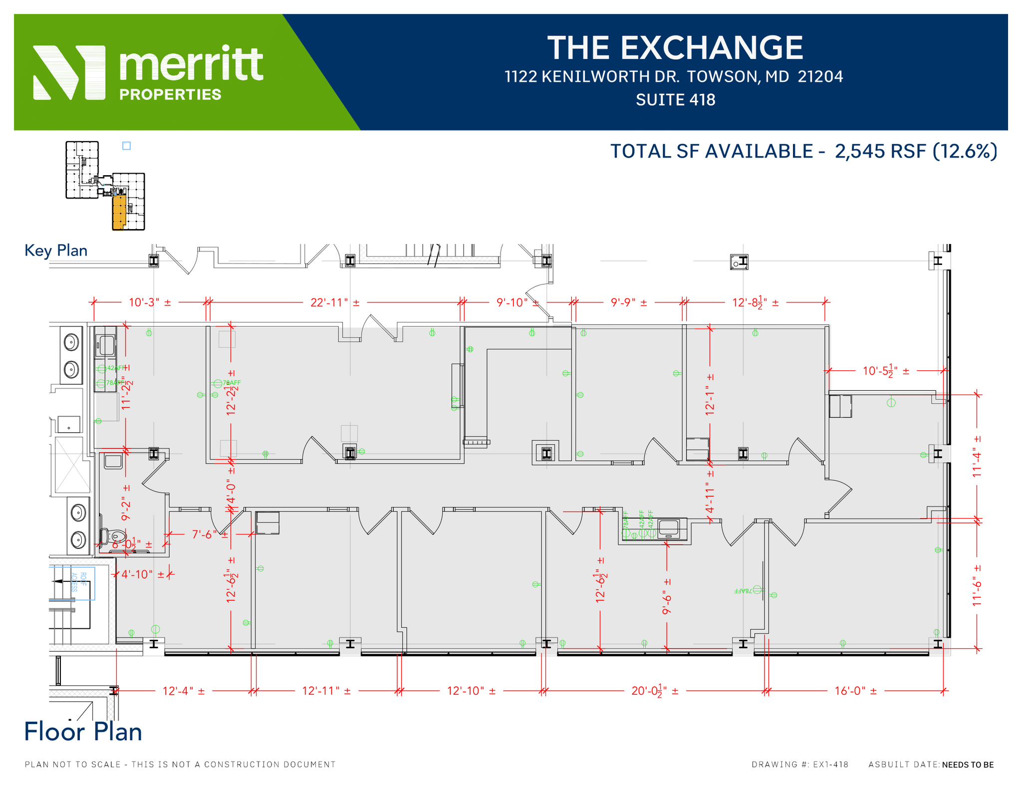 1122 Kenilworth Dr, Towson, MD en alquiler Plano de la planta- Imagen 1 de 1