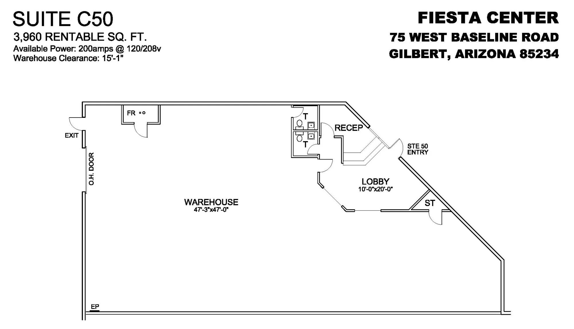 75 W Baseline Rd, Gilbert, AZ en alquiler Plano de la planta- Imagen 1 de 1