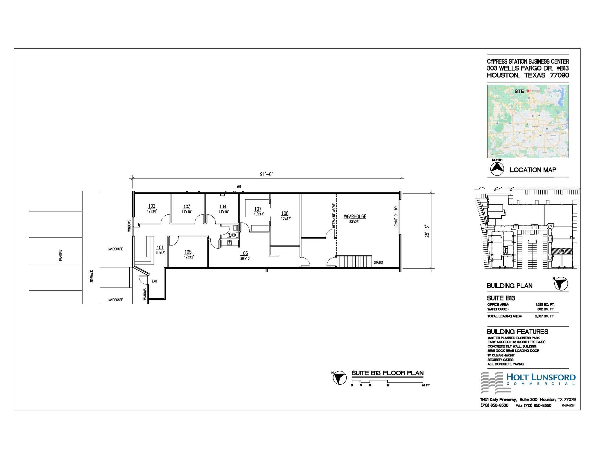 301 Wells Fargo Dr, Houston, TX en alquiler Plano de la planta- Imagen 1 de 1