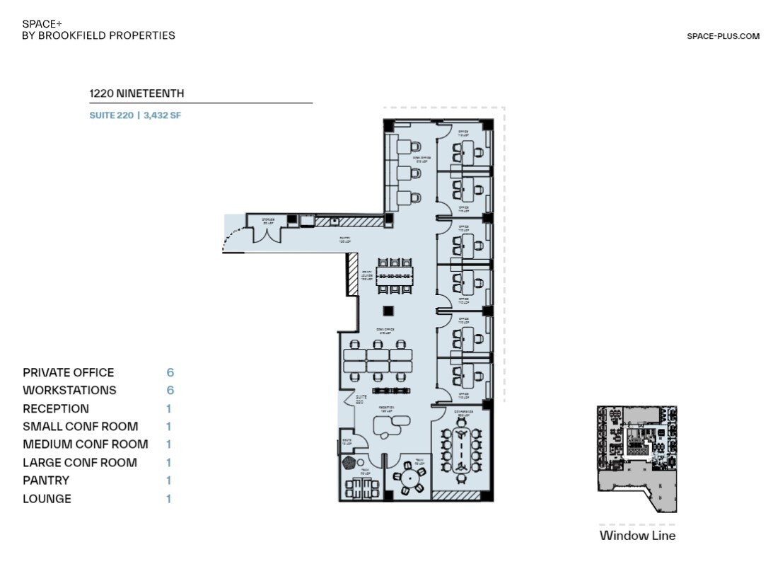 1220 19th St NW, Washington, DC en alquiler Plano de la planta- Imagen 1 de 2