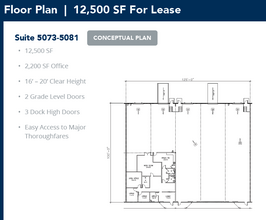 5029-5047 Martin Luther King Fwy, Fort Worth, TX en alquiler Plano de la planta- Imagen 1 de 2