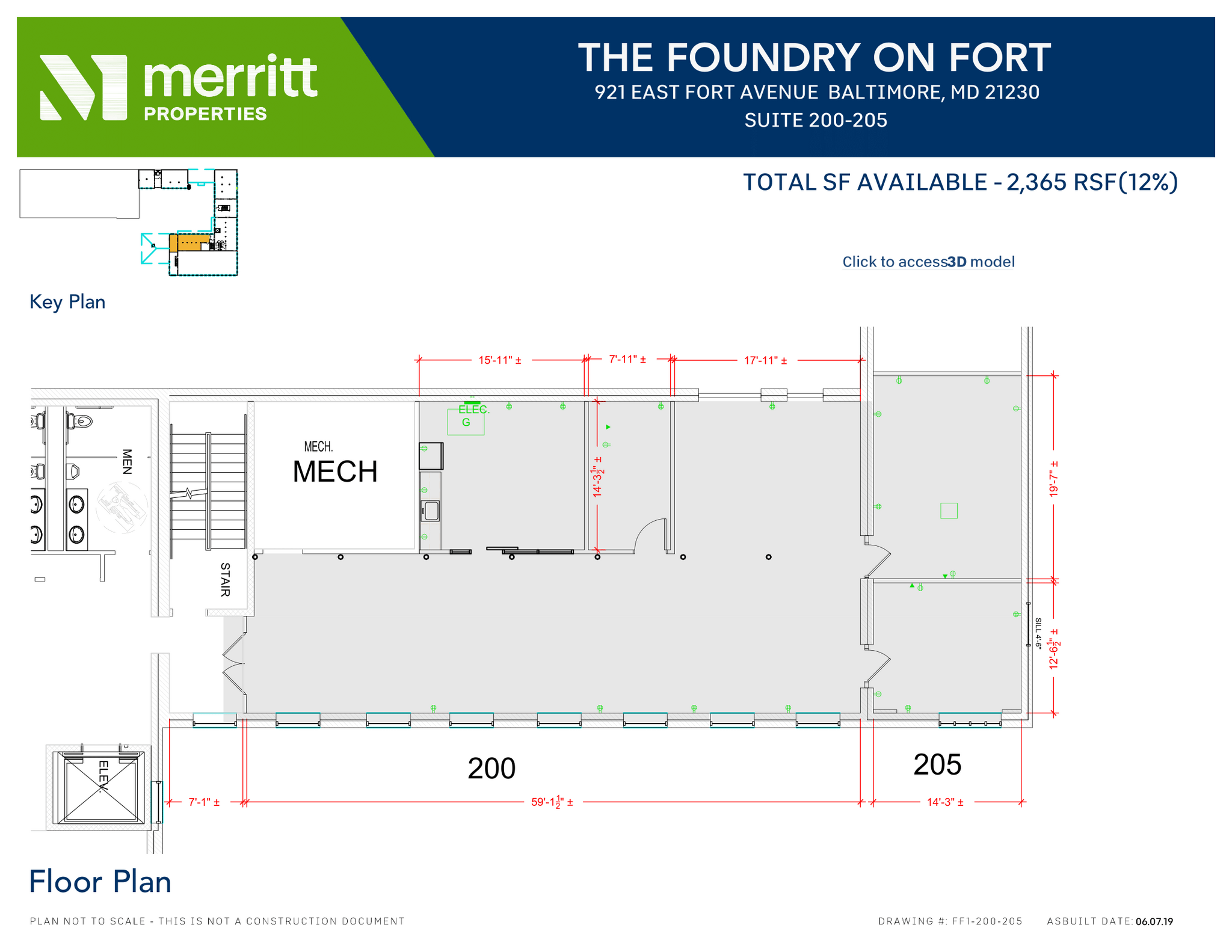 921 E Fort Ave, Baltimore, MD en alquiler Plano de la planta- Imagen 1 de 1