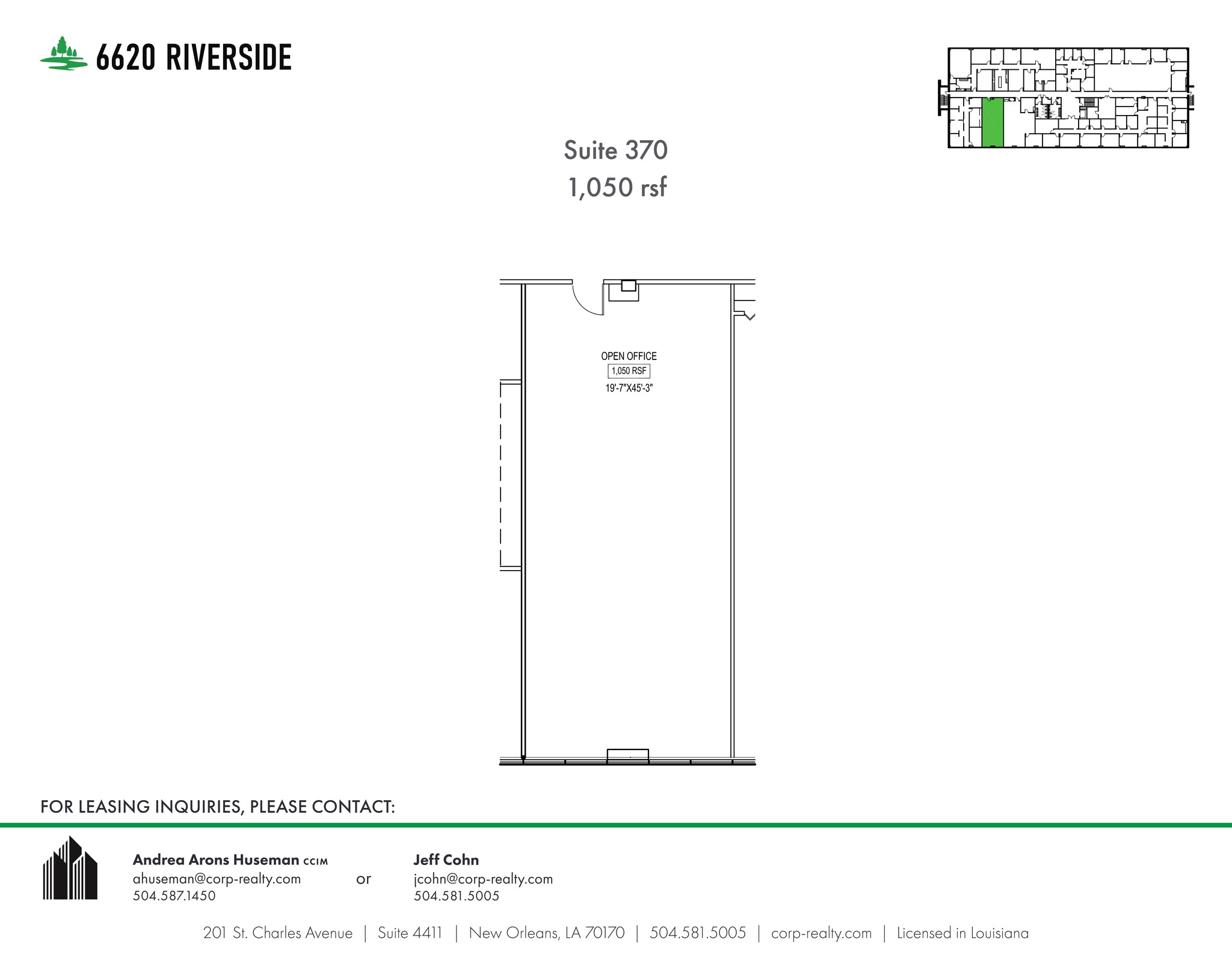 6660 Riverside Dr, Metairie, LA en alquiler Plano del sitio- Imagen 1 de 1