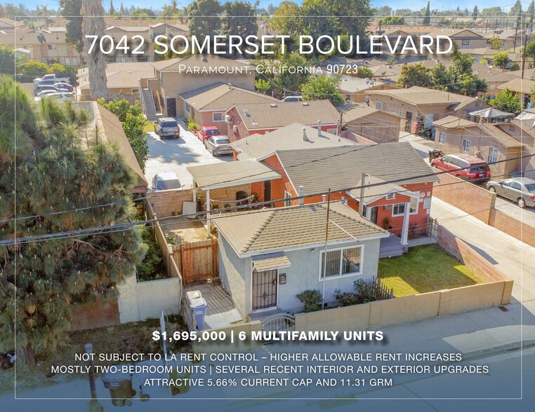 7042 Somerset Blvd, Paramount, CA en venta - Foto del edificio - Imagen 1 de 20