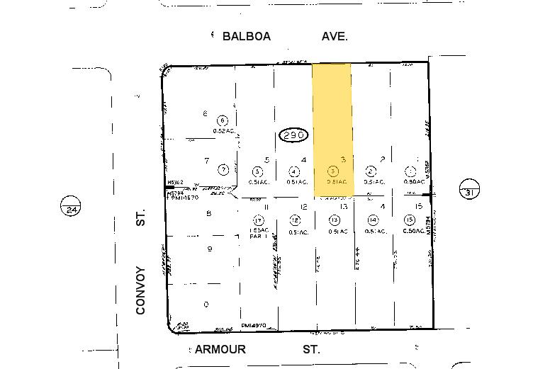 7841 Balboa Ave, San Diego, CA en alquiler - Plano de solar - Imagen 2 de 13