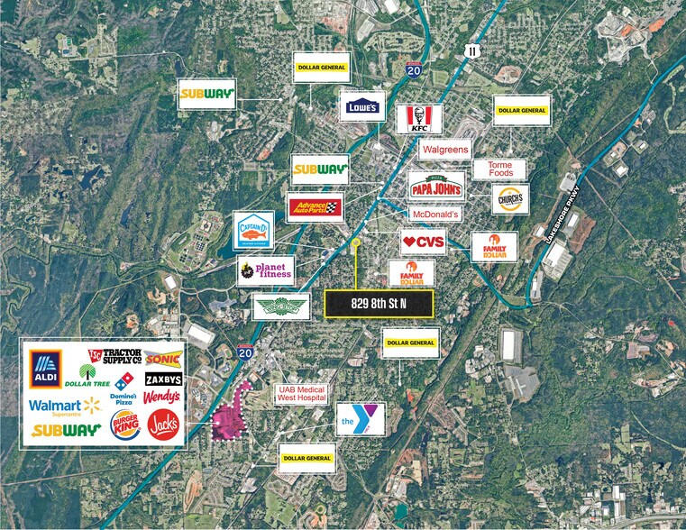 AL Vacant Retail Portfolio cartera de 3 inmuebles en venta en LoopNet.es - Vista aérea - Imagen 2 de 7
