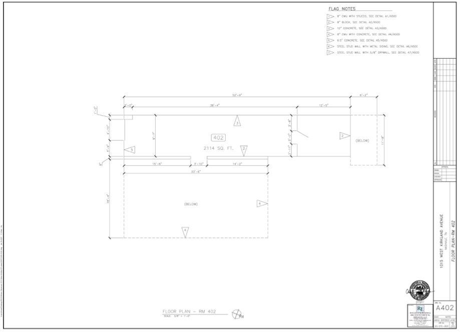 1015 W Kirkland Ave, Nashville, TN en alquiler Plano de la planta- Imagen 1 de 8