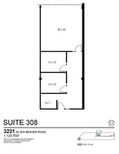 3155 W Big Beaver Rd, Troy, MI en alquiler Plano de la planta- Imagen 1 de 1