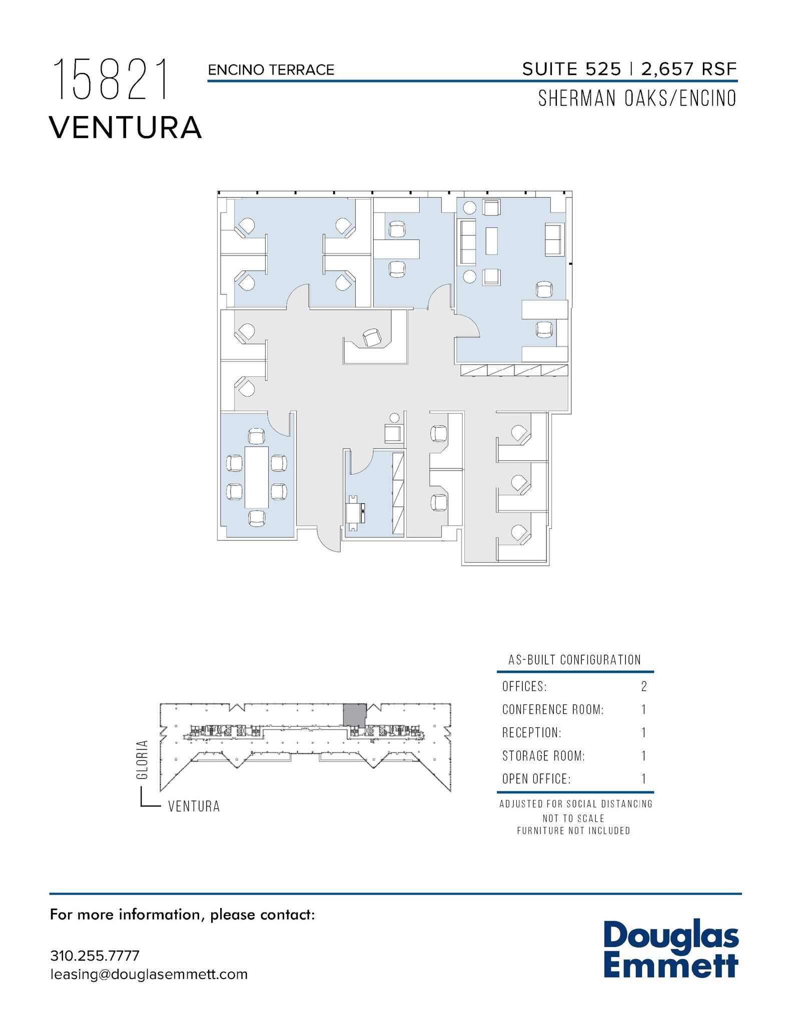 15821 Ventura Blvd, Encino, CA en alquiler Plano de la planta- Imagen 1 de 1