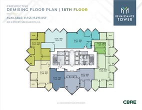 801 K St, Sacramento, CA en alquiler Plano de la planta- Imagen 2 de 2