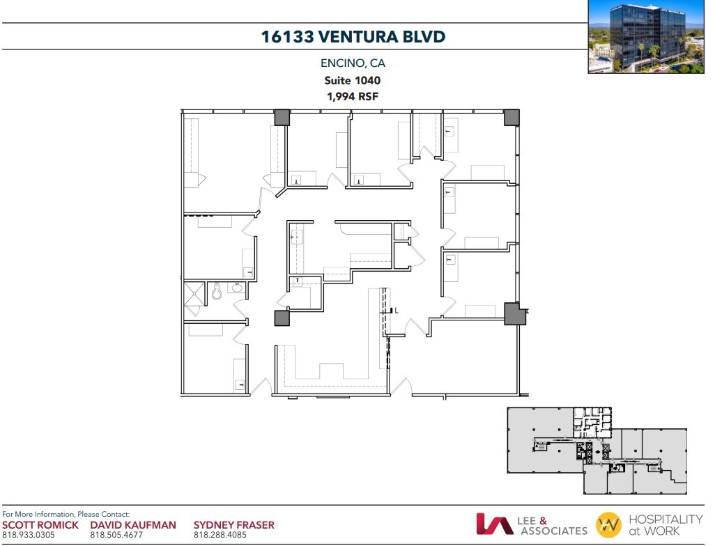 16133 Ventura Blvd, Encino, CA en alquiler Plano de la planta- Imagen 1 de 1