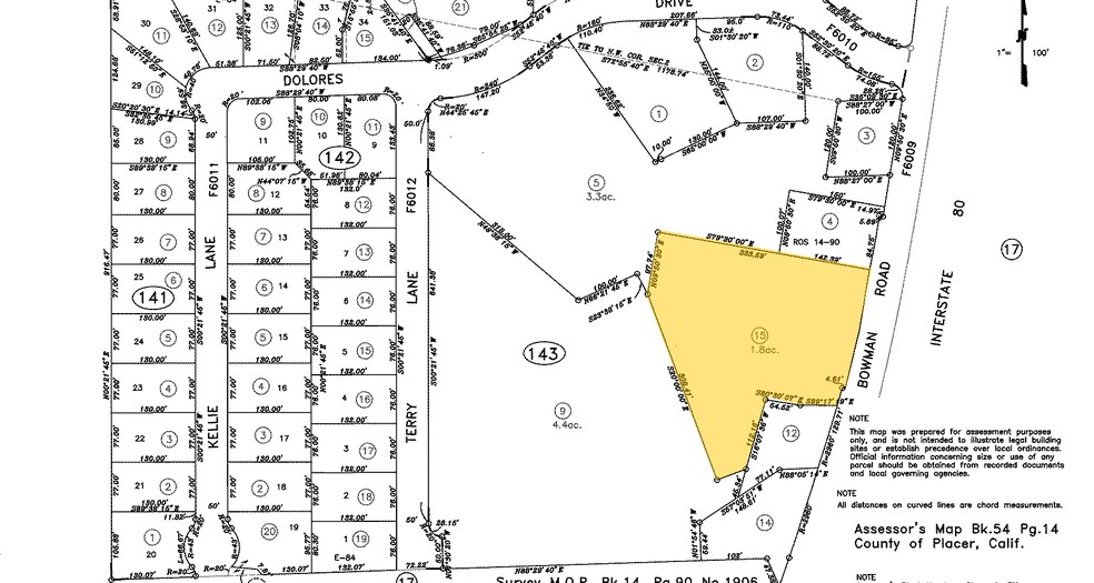 13445 Bowman Rd, Auburn, CA en alquiler - Plano de solar - Imagen 3 de 3