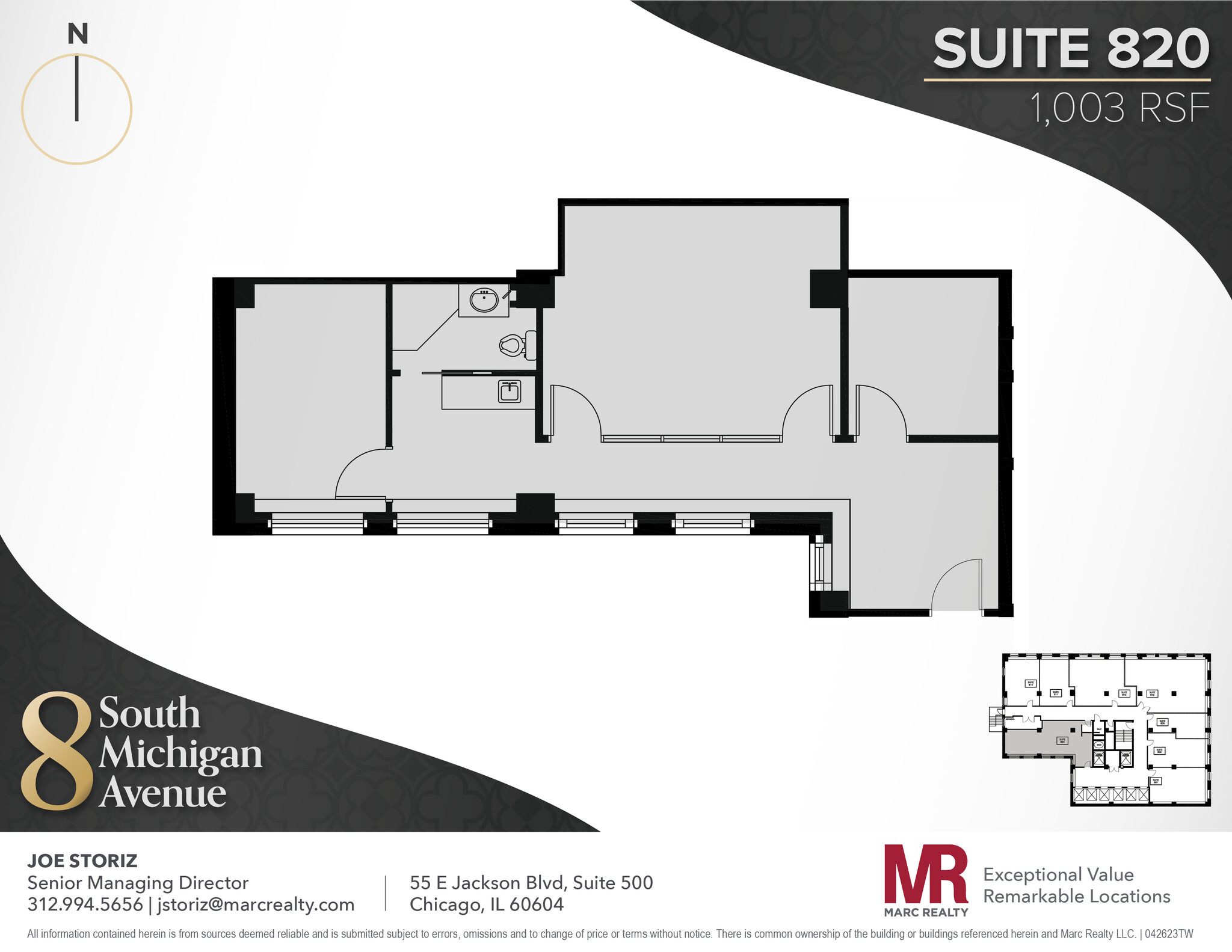 8 S Michigan Ave, Chicago, IL en alquiler Plano de la planta- Imagen 1 de 7