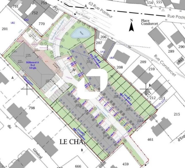 63 Rue Louis Pasteur, Vendin-le-Vieil en venta - Plano del sitio - Imagen 3 de 4
