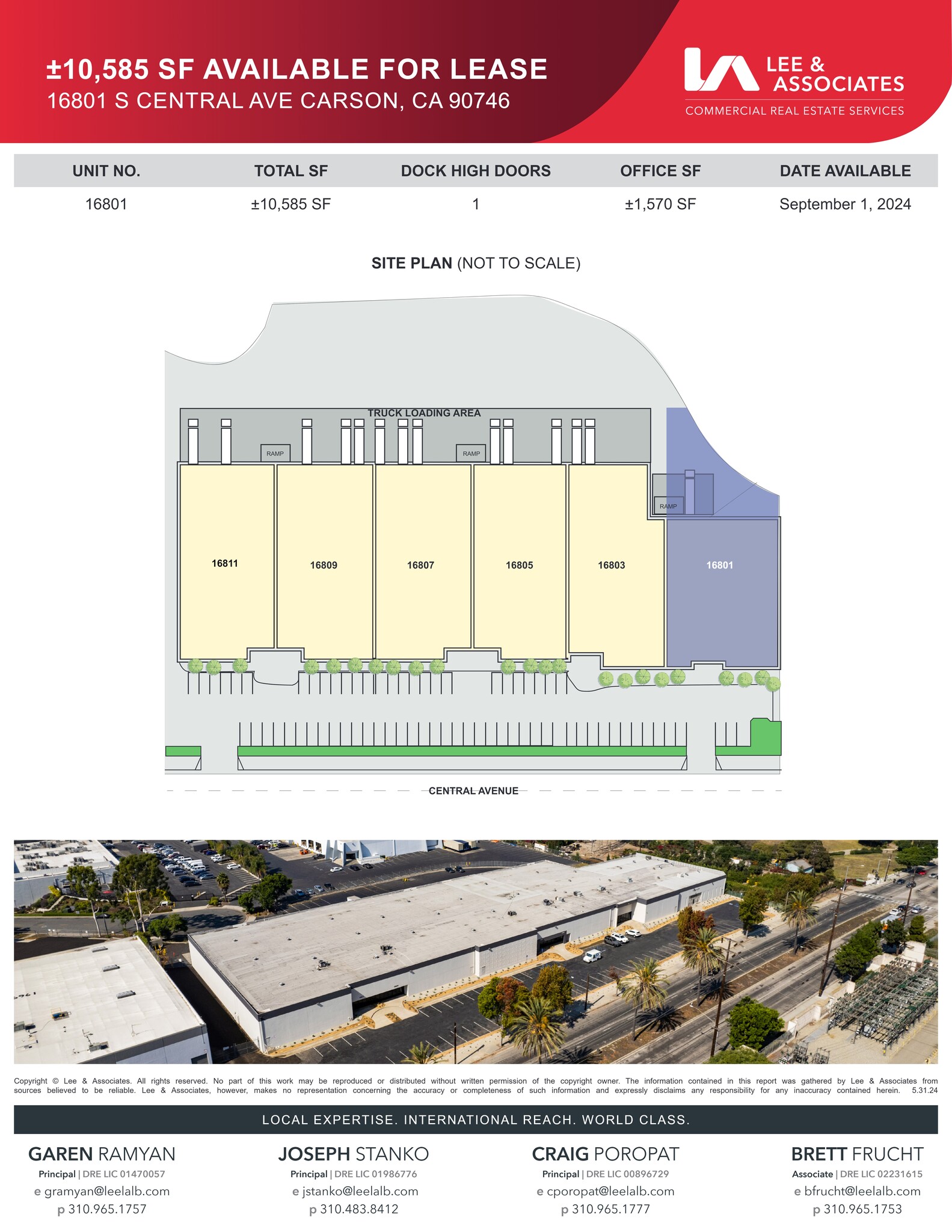 16801-16811 S Central Ave, Carson, CA en alquiler Plano del sitio- Imagen 1 de 4