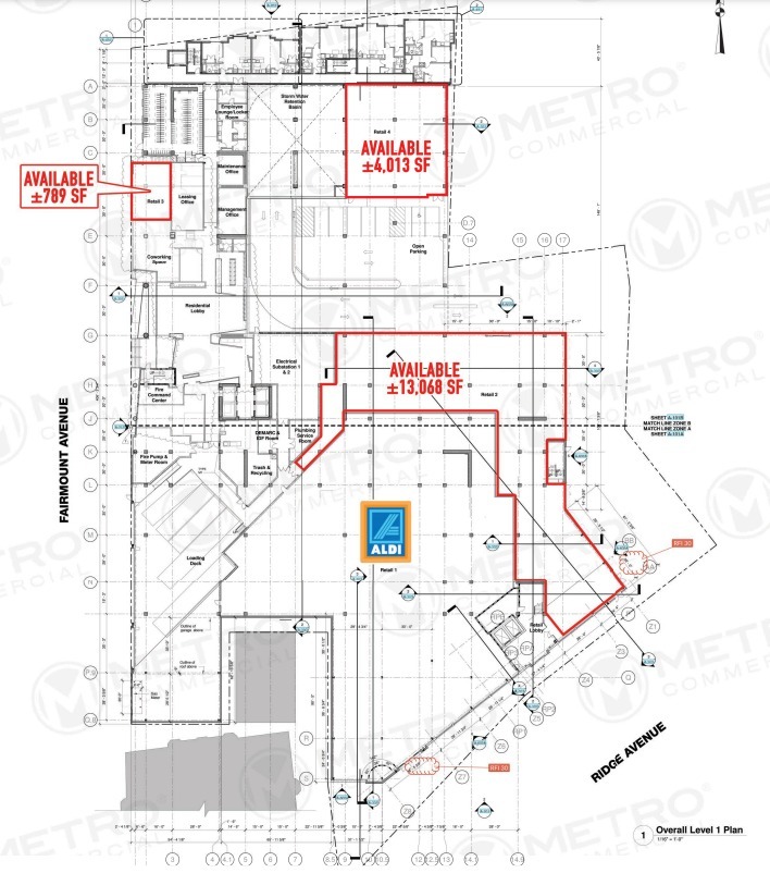 1300 Fairmount Ave, Philadelphia, PA en alquiler Plano de la planta- Imagen 1 de 1