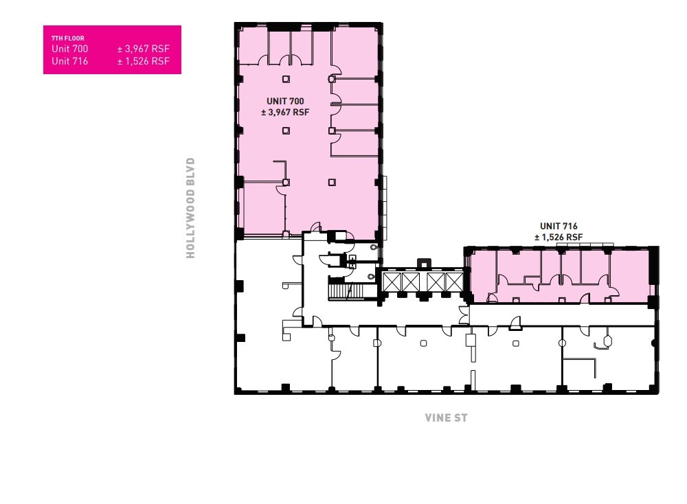 1680 N Vine St, Hollywood, CA en alquiler Plano de la planta- Imagen 1 de 1