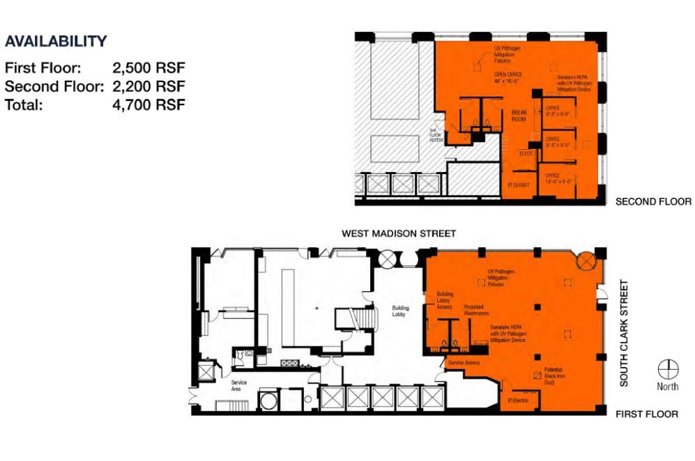 105 W Madison St, Chicago, IL en alquiler Plano de la planta- Imagen 1 de 2