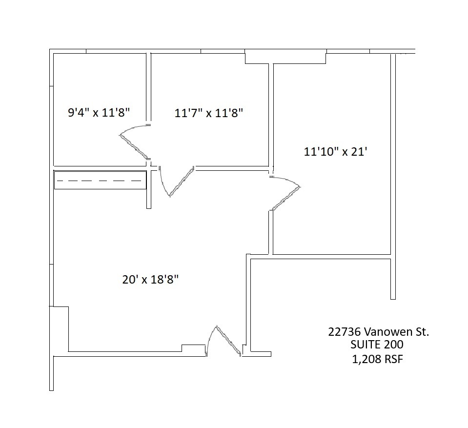 22736 Vanowen St, West Hills, CA en alquiler Plano de la planta- Imagen 1 de 1