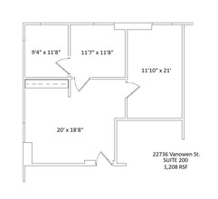 22736 Vanowen St, West Hills, CA en alquiler Plano de la planta- Imagen 1 de 1