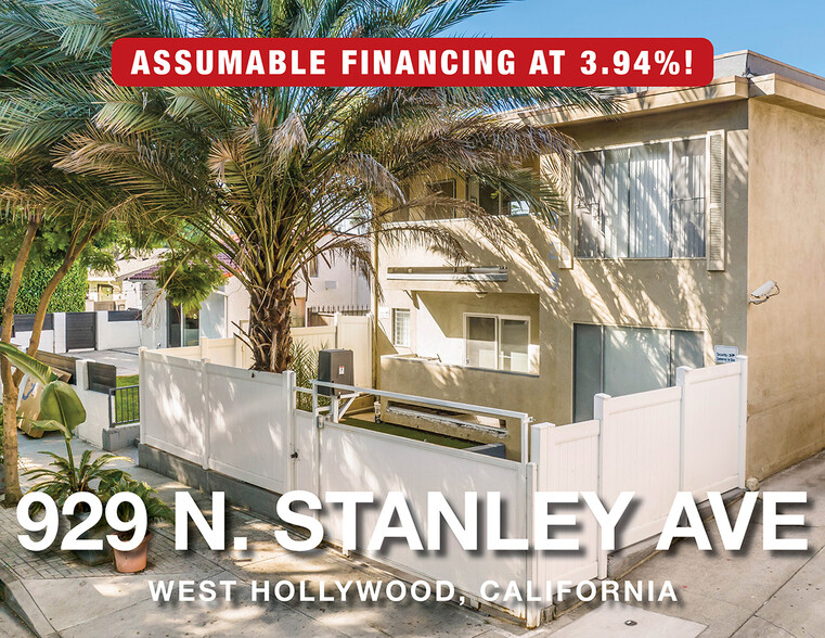 929 N Stanley Ave, West Hollywood, CA en venta - Foto del edificio - Imagen 2 de 11