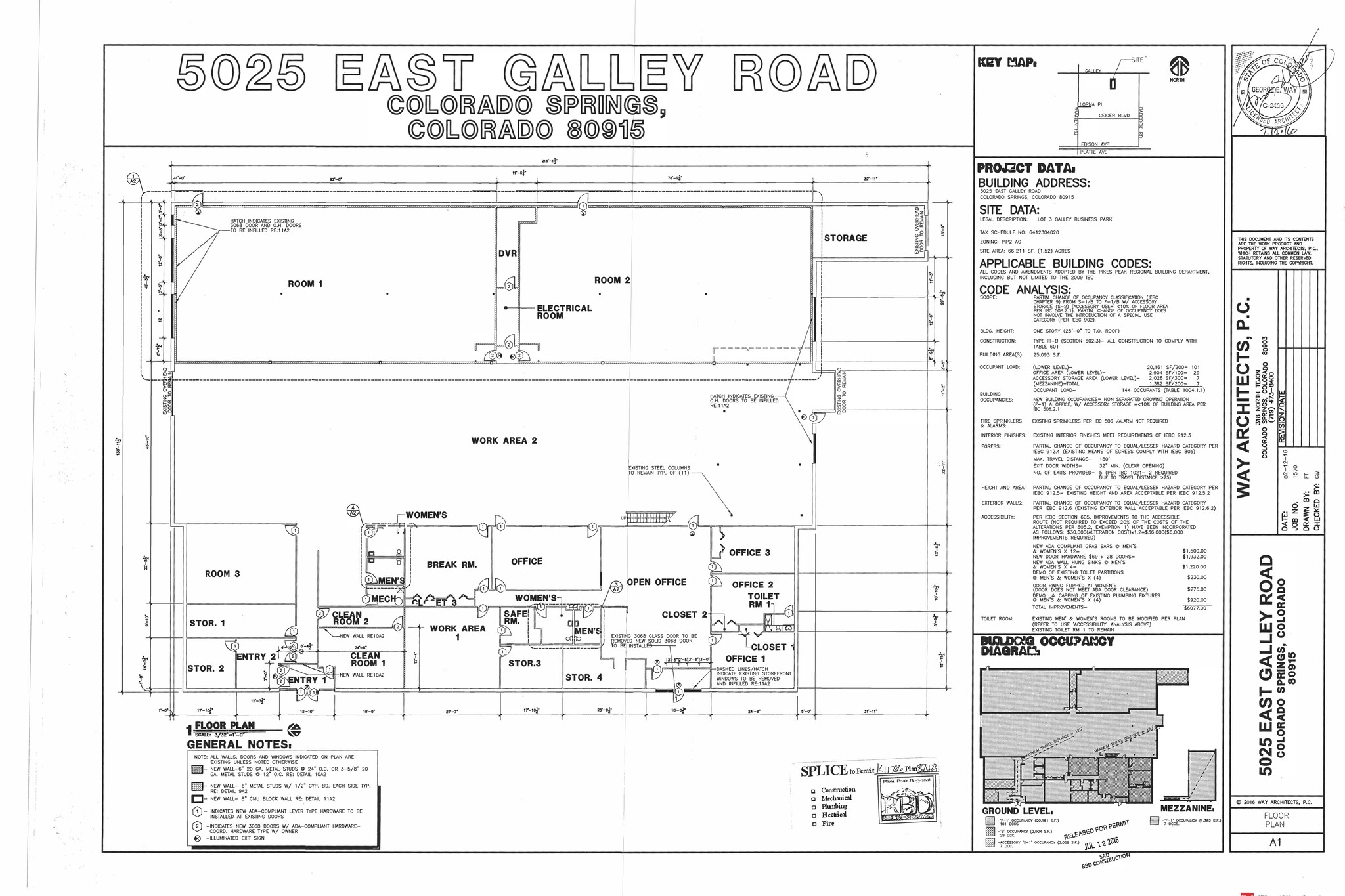 5025 Galley Rd, Colorado Springs, CO en alquiler Plano de la planta- Imagen 1 de 1