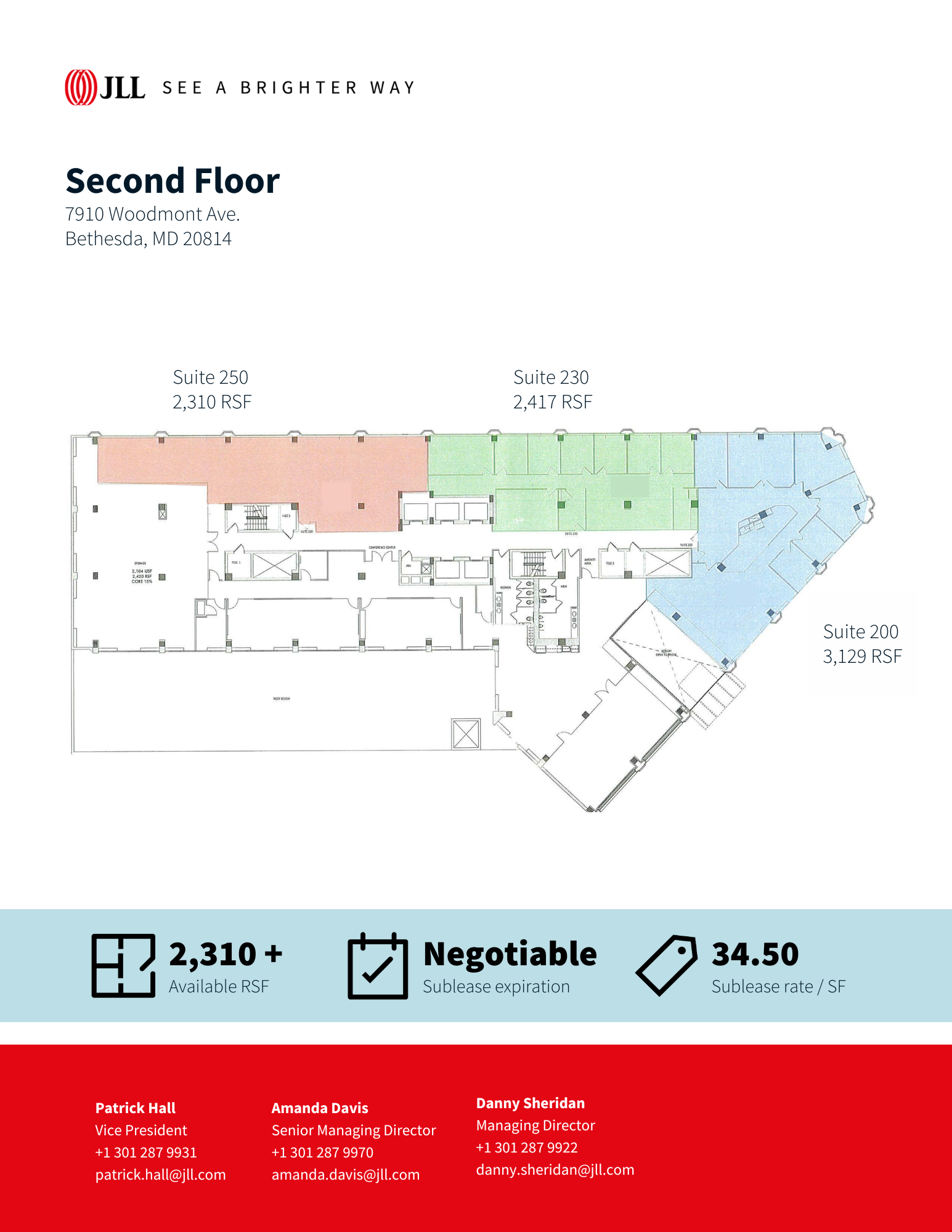 7910 Woodmont Ave, Bethesda, MD en alquiler Plano de la planta- Imagen 1 de 1