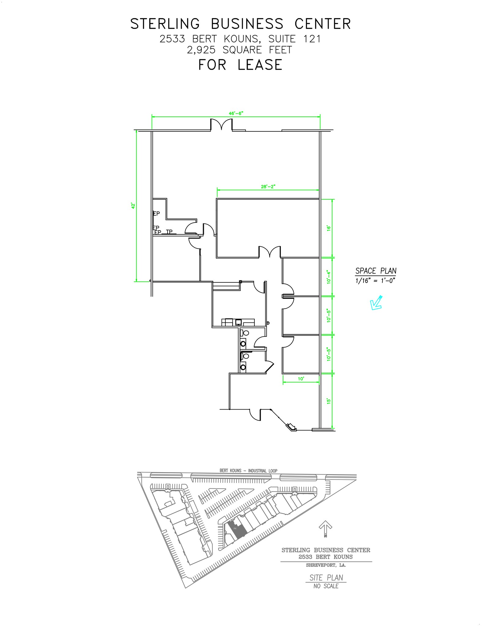 2533 Bert Kouns Industrial Loop, Shreveport, LA en alquiler Plano del sitio- Imagen 1 de 1