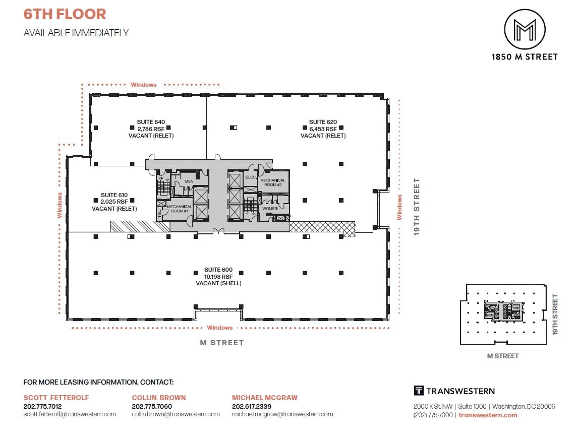 1850 M St NW, Washington, DC en alquiler Plano de la planta- Imagen 1 de 2
