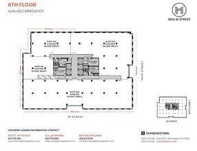 1850 M St NW, Washington, DC en alquiler Plano de la planta- Imagen 1 de 2