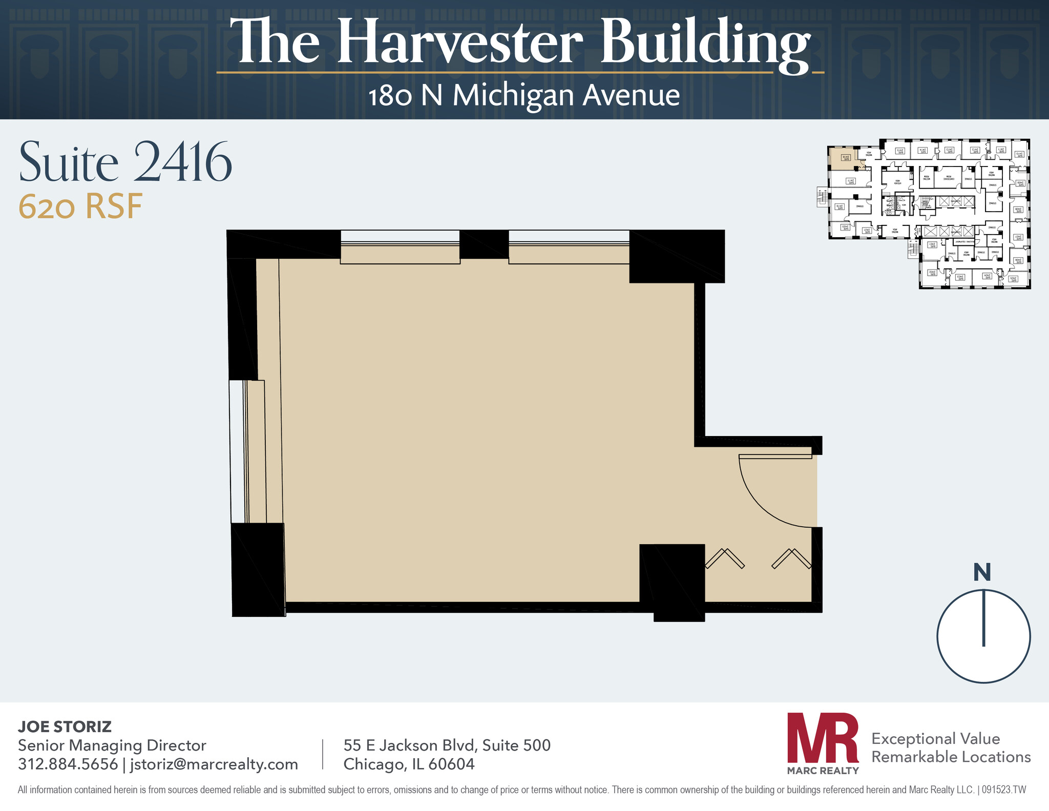 180 N Michigan Ave, Chicago, IL en alquiler Plano de la planta- Imagen 1 de 3