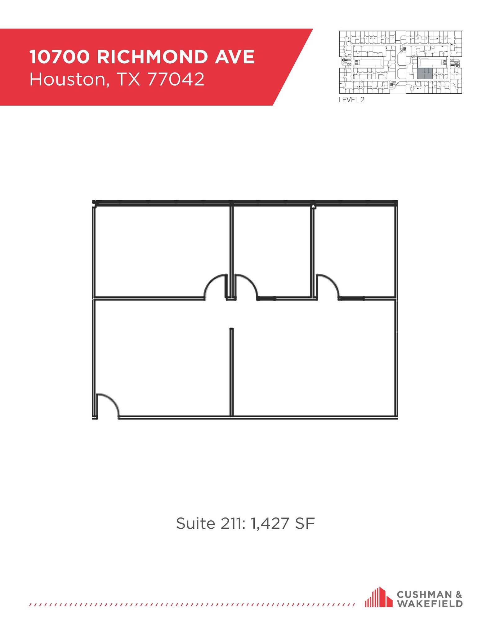 10700 Richmond Ave, Houston, TX en alquiler Plano de la planta- Imagen 1 de 1