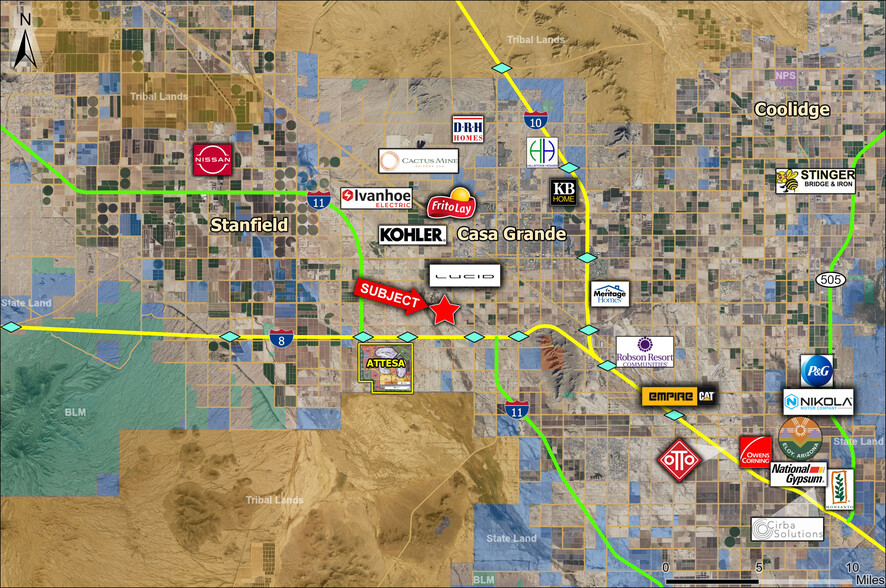 N of NWC Burris Road and Cornman Road, Casa Grande, AZ en venta - Foto del edificio - Imagen 3 de 3