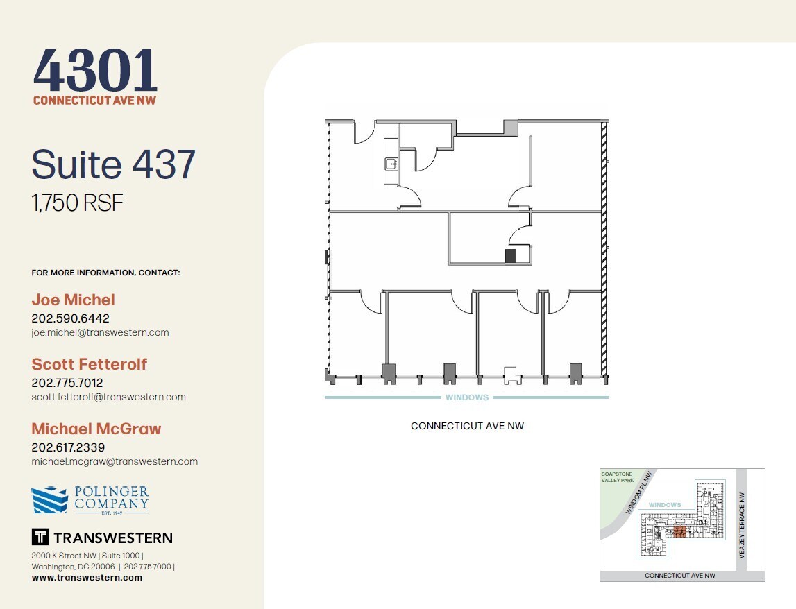 4301 Connecticut Ave NW, Washington, DC en alquiler Plano de la planta- Imagen 1 de 1