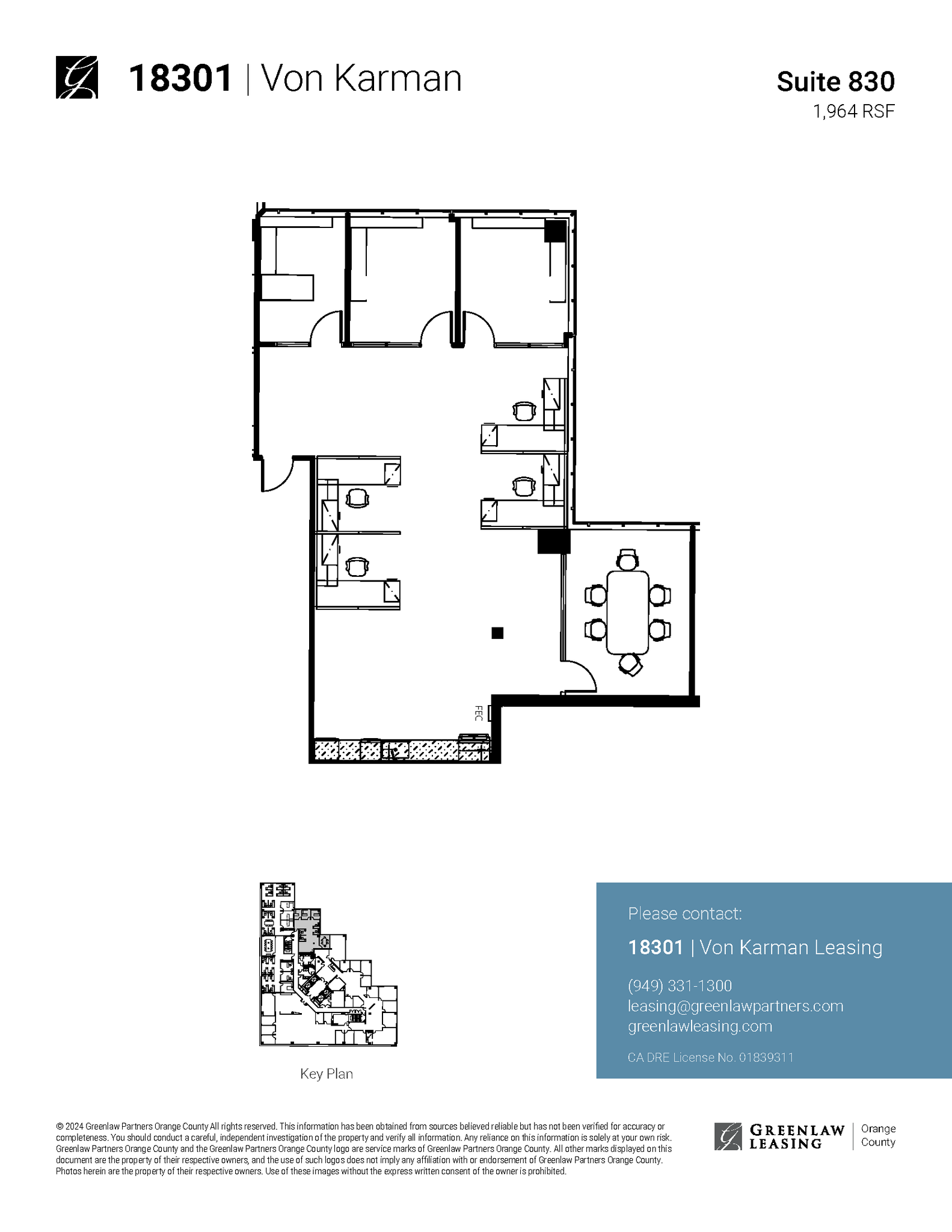 18301 Von Karman Ave, Irvine, CA en alquiler Plano de la planta- Imagen 1 de 1