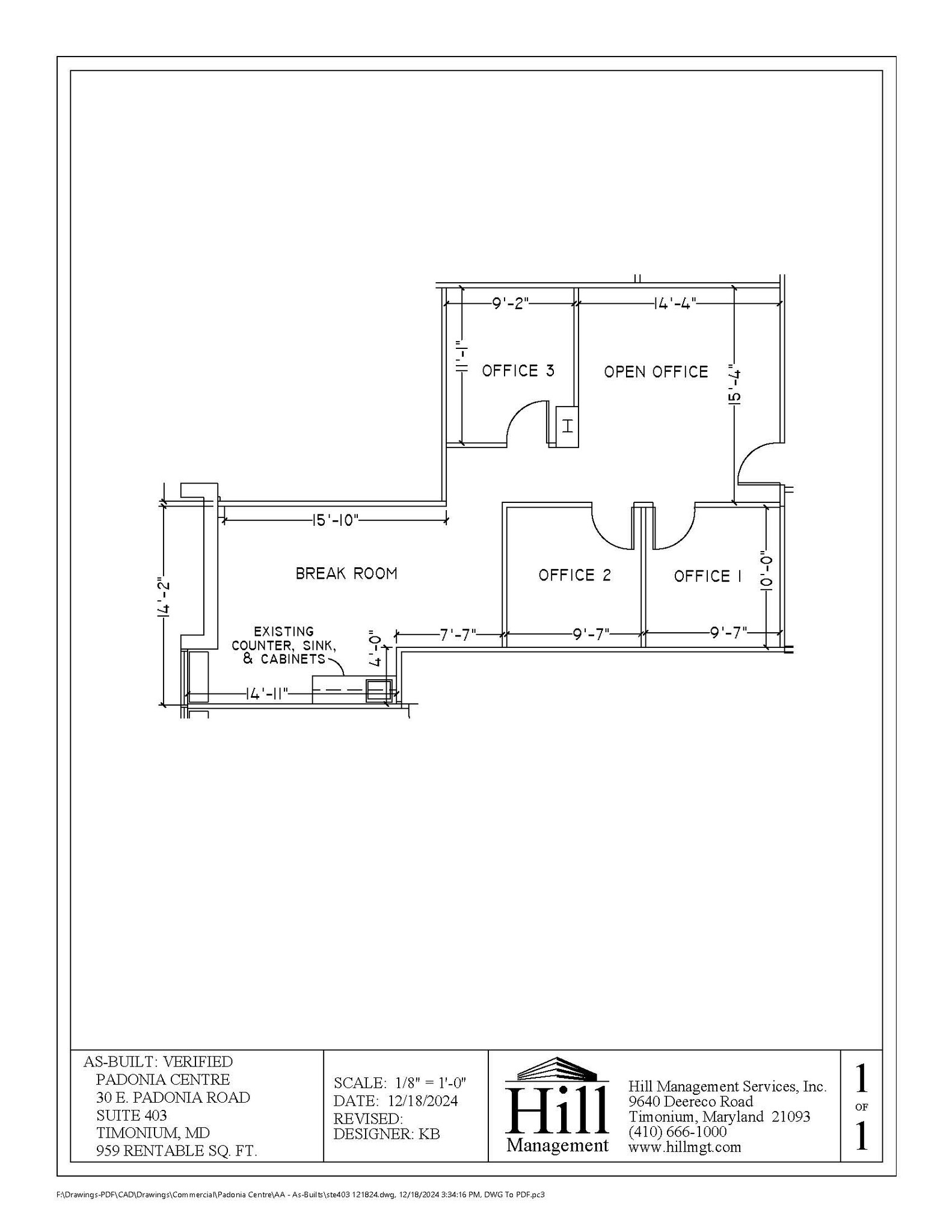 30 E Padonia Rd, Timonium, MD en alquiler Plano de la planta- Imagen 1 de 1