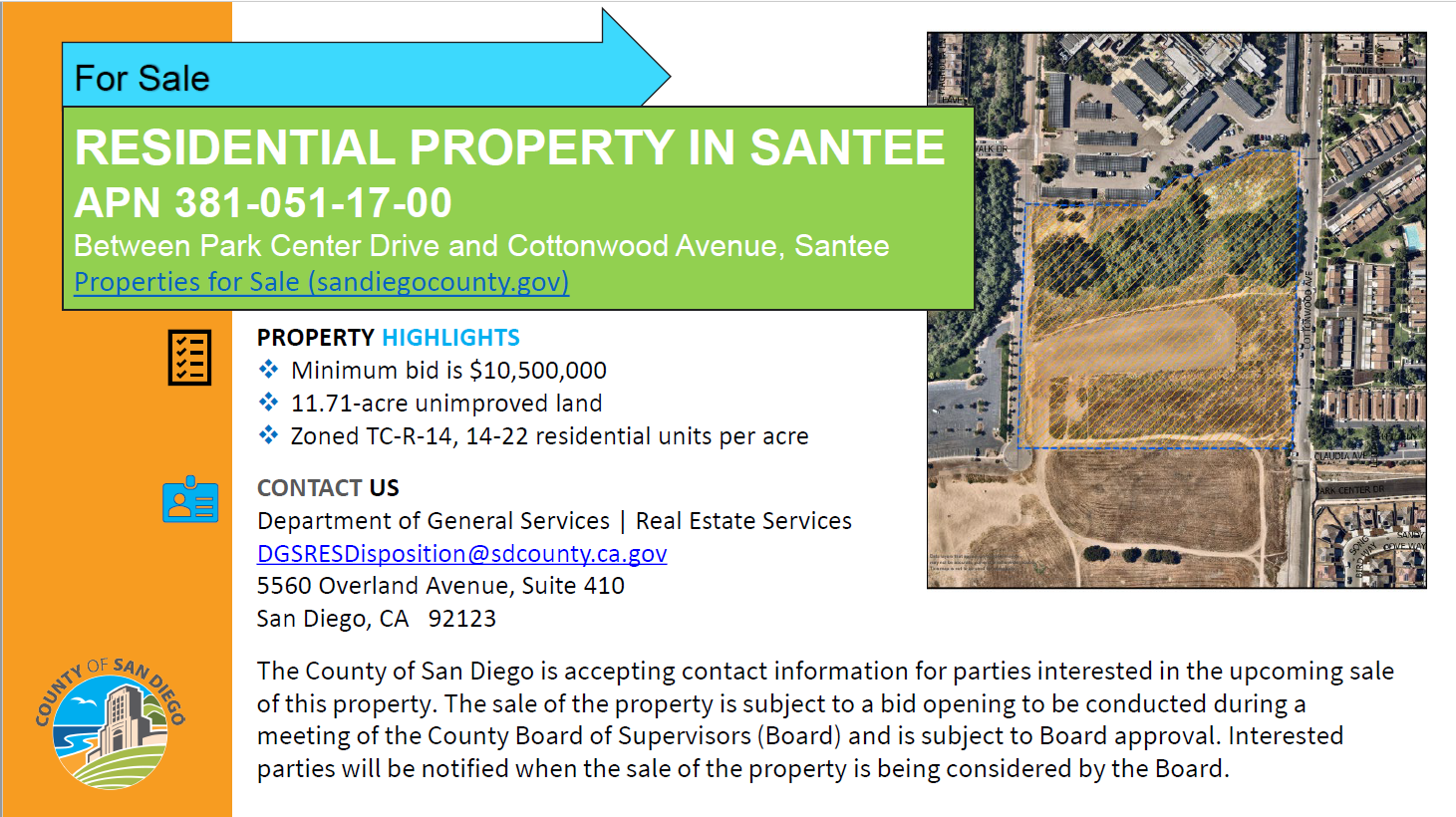 Cottonwood Ave & Park Center Dr, Santee, CA en venta Otros- Imagen 1 de 3