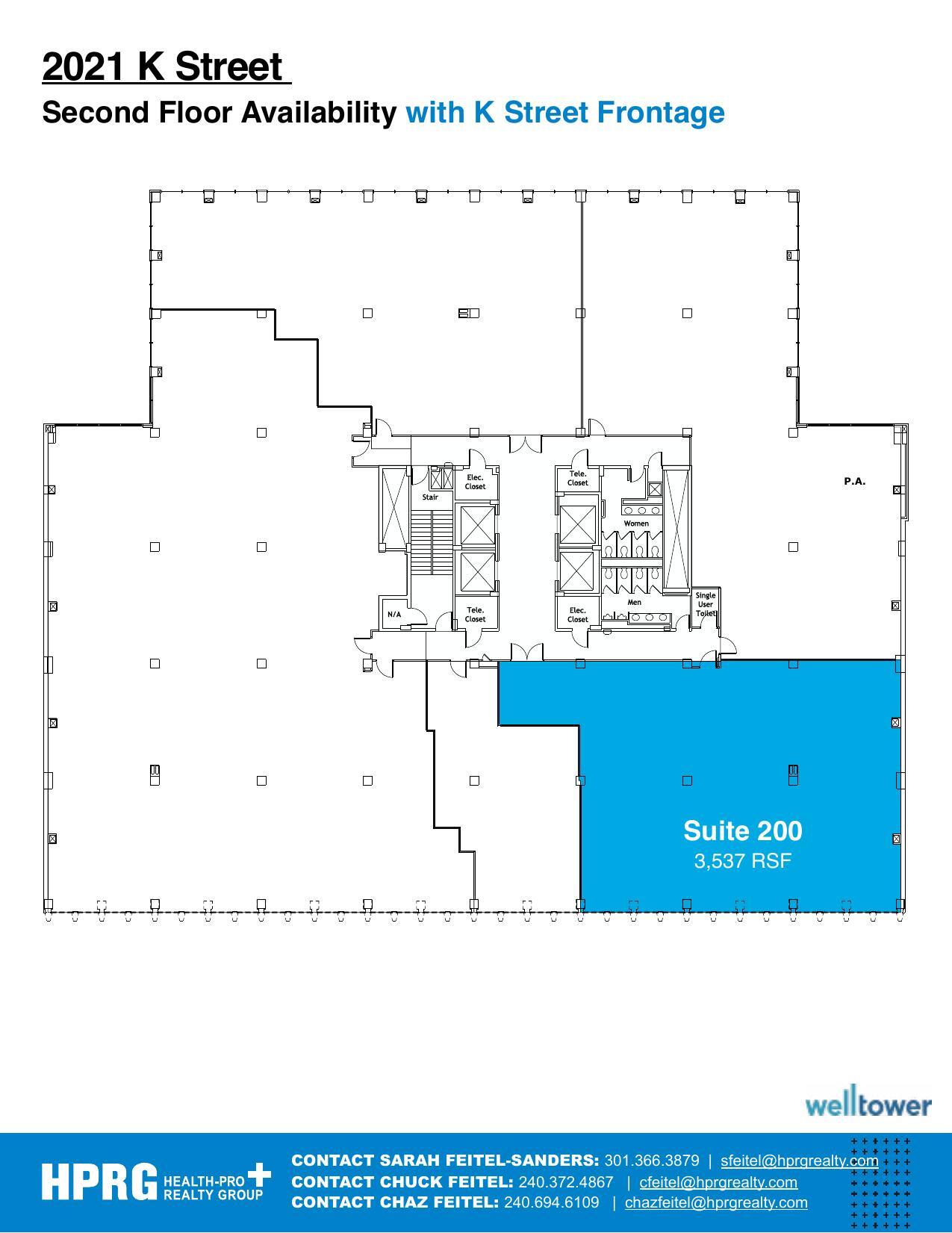 2021 K St NW, Washington, DC en alquiler Plano de la planta- Imagen 1 de 1